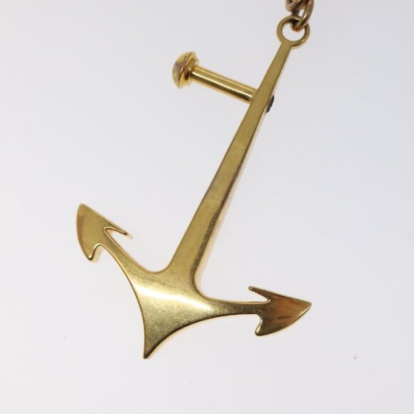 LOUIS VUITTON Porte Cles Marina Key Holder Charm Gold Tone - Picture 8 of 10